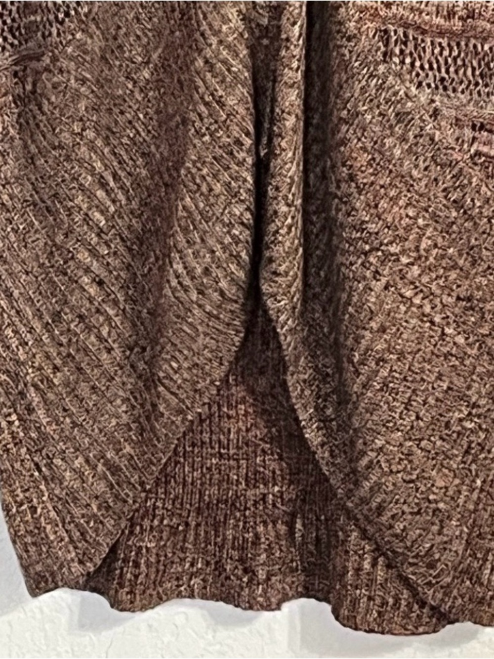 Monroe & Main Brown Women's Size S Open Knit Maxi Cardigan Duster Boho Earthy - Picture 3 of 11